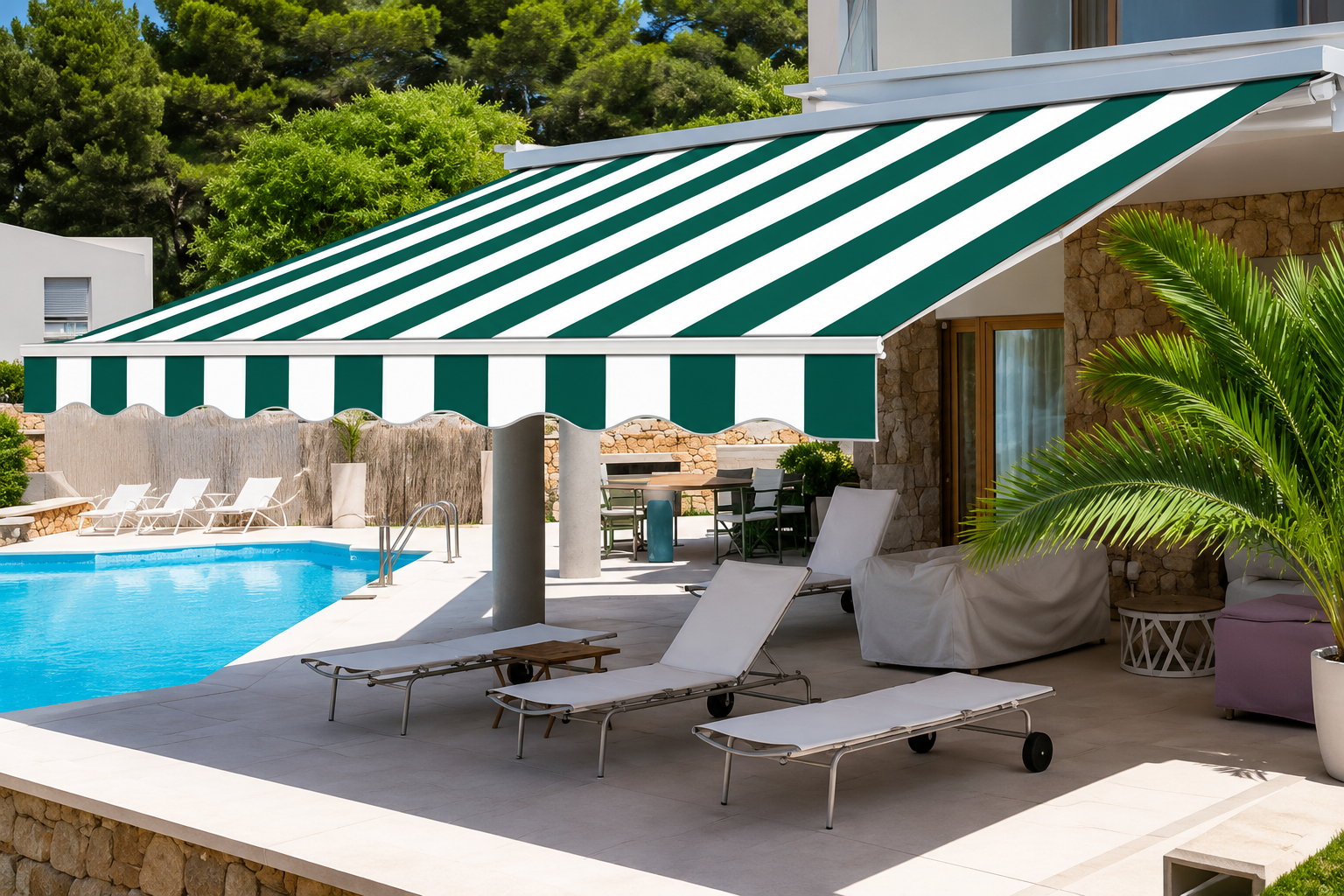 Waterproof PVC awning fabric